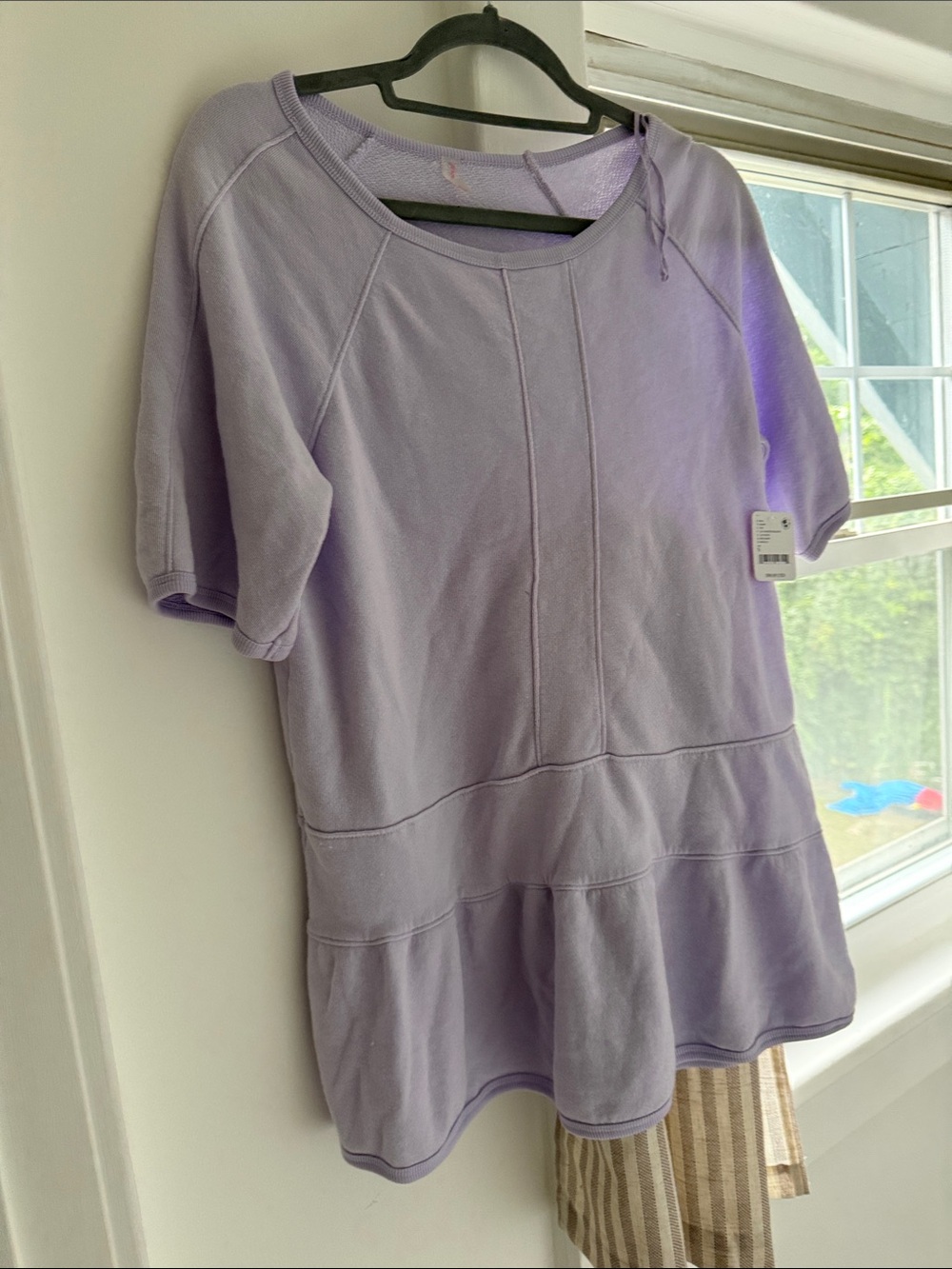 Lavender Women’s Short-Sleeve Peplum Top - Casual Comfort NWT size sm